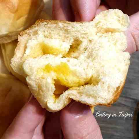 Standard bread, with a buttery filling